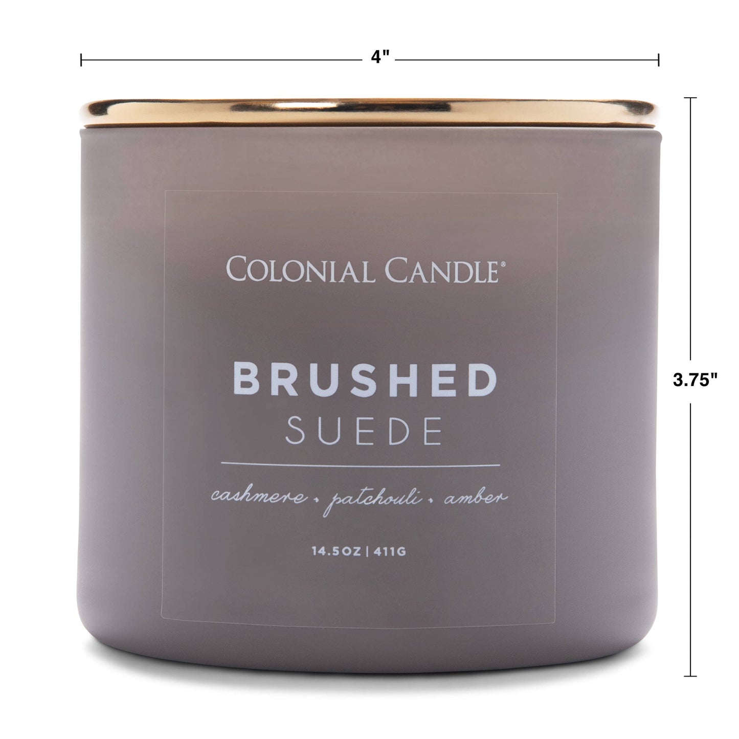Brushed Suede Scented Jar Candle, Soy Blend Wax, 14.5oz