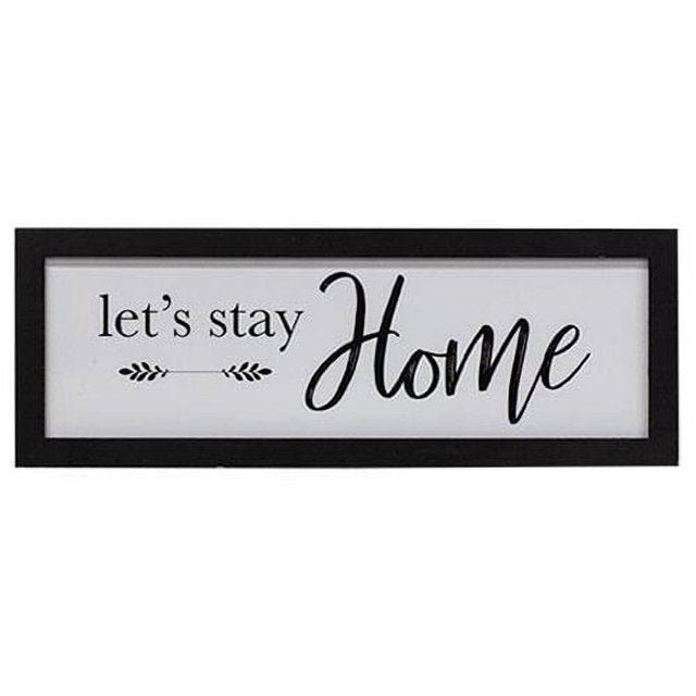 Let's Stay Home Framed Sign