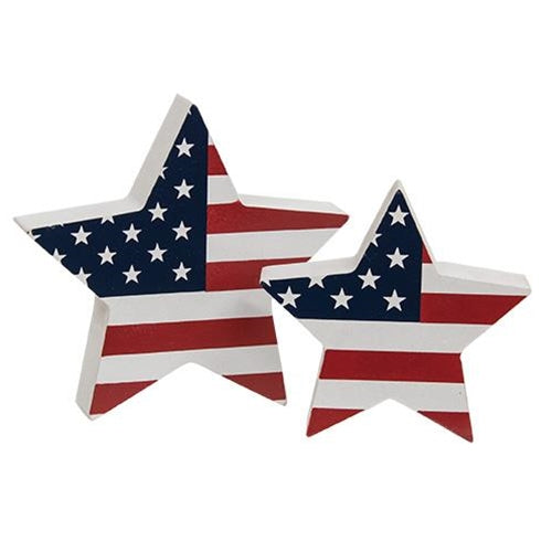 USA Flag Star Block Sitter