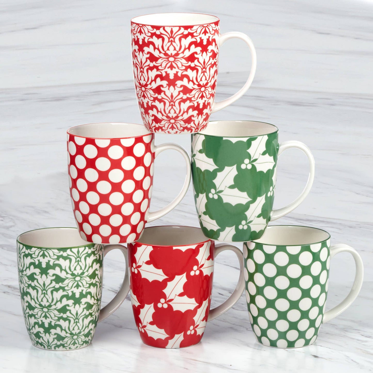 Winter Medley Christmas Mug 14 oz. (6) asst.