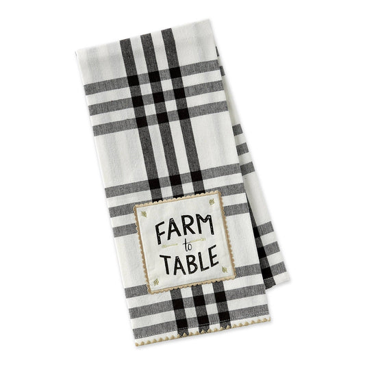 Farm To Table Embellished Dishtowel