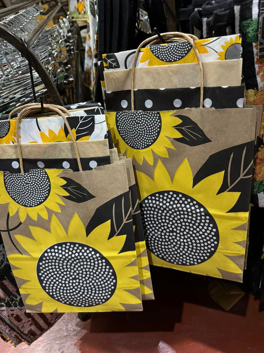Sunflower Fields Paper Gift Bag, Cub Size