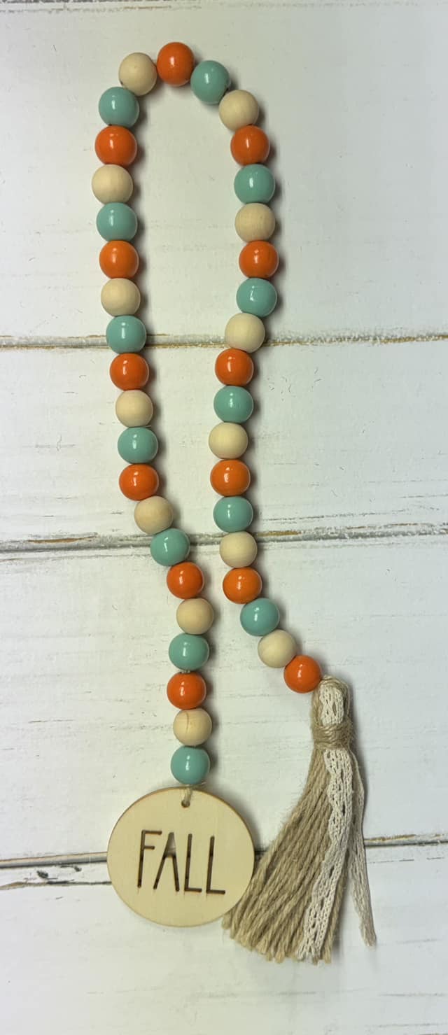 Fall Cut Out Wood Bead Garland 29.5"