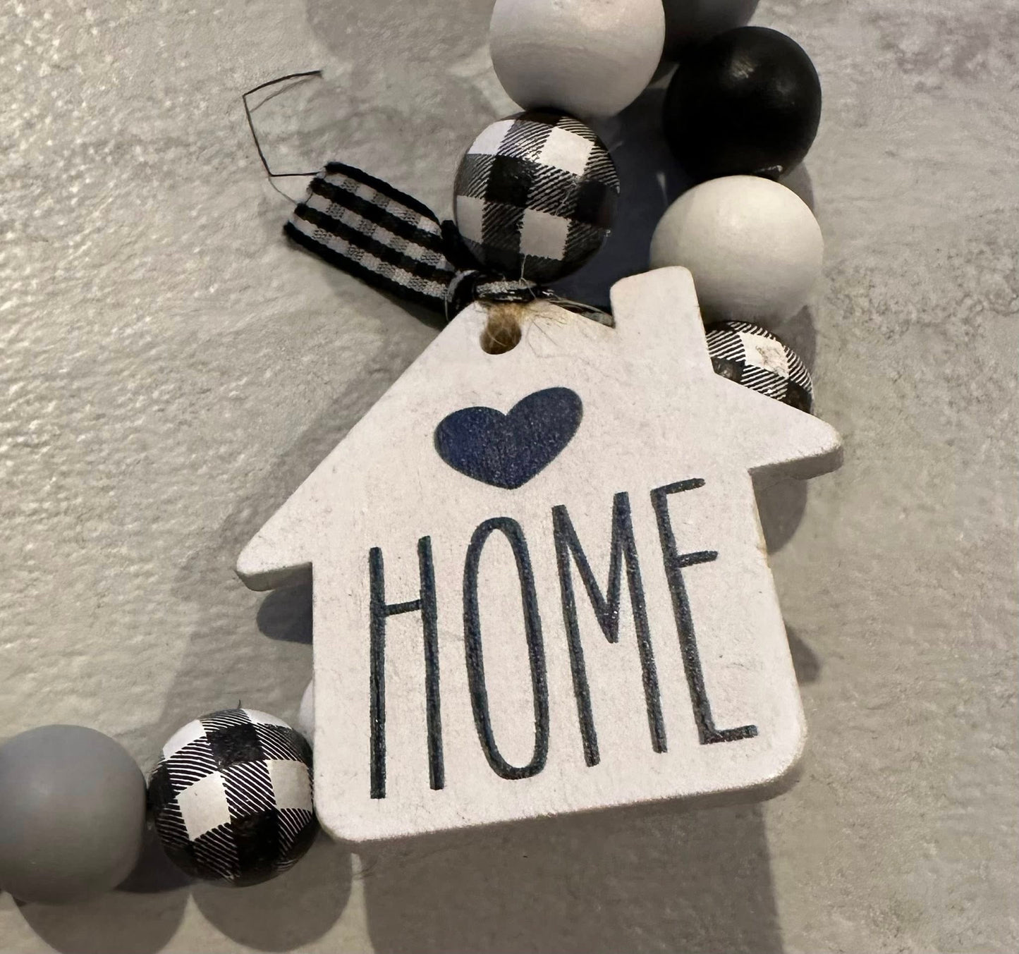 Home Sweet Home - Home/Family LG Wood Beads -36/37"