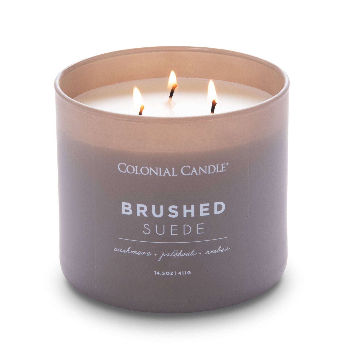 Brushed Suede Scented Jar Candle, Soy Blend Wax, 14.5oz