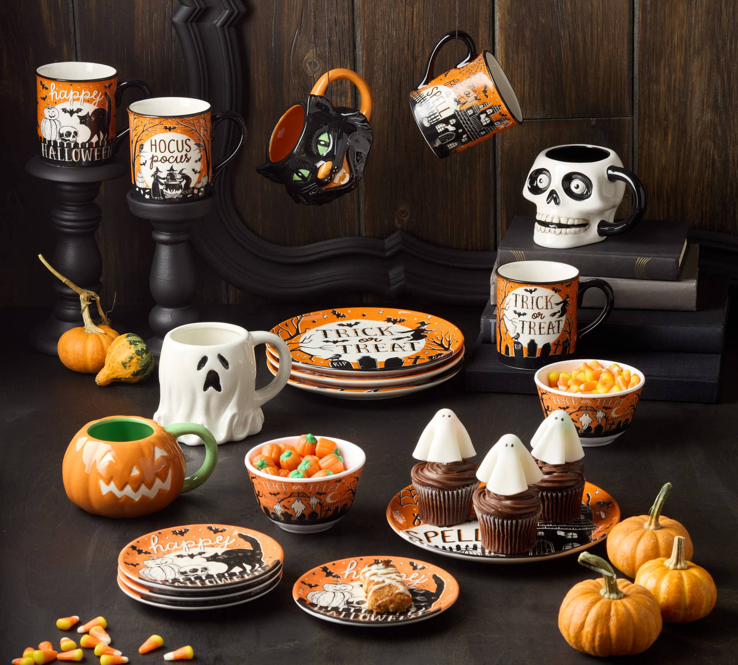 Spooky Halloween Mug 16 oz 4 asst