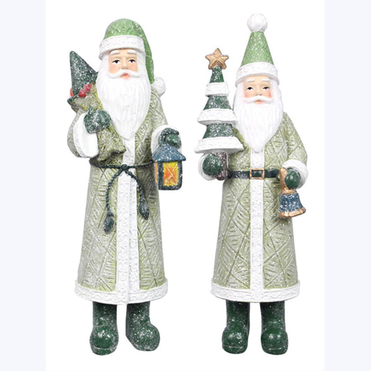 Resin Frosty Winter Santa, 2 Ast. Christmas Sold Separately