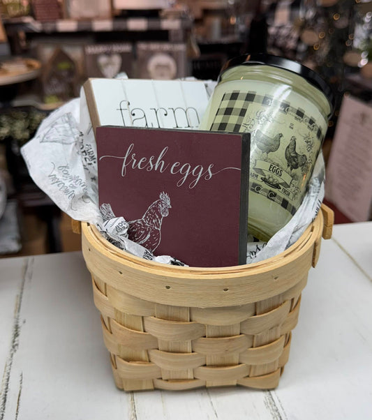 Farmhouse Candle Gift Basket