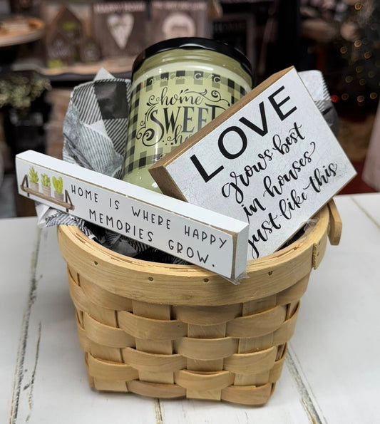"Home Sweet Home" Candle Gift Basket