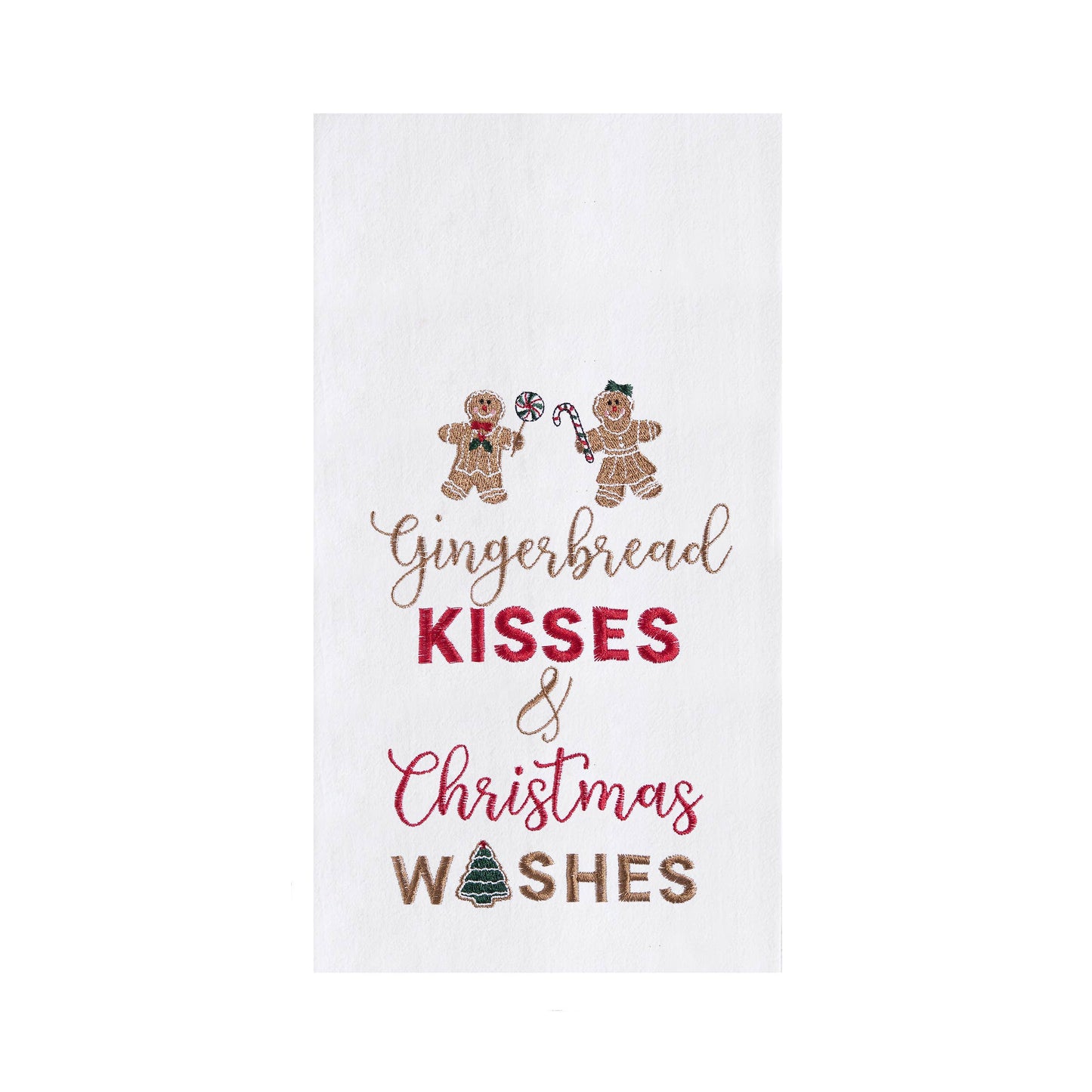 Christmas Gingerbread Kisses Cookies Kitchen Towel