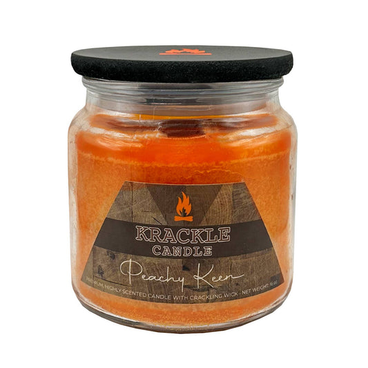 Peachy Keen Krackle Candle - 16 oz