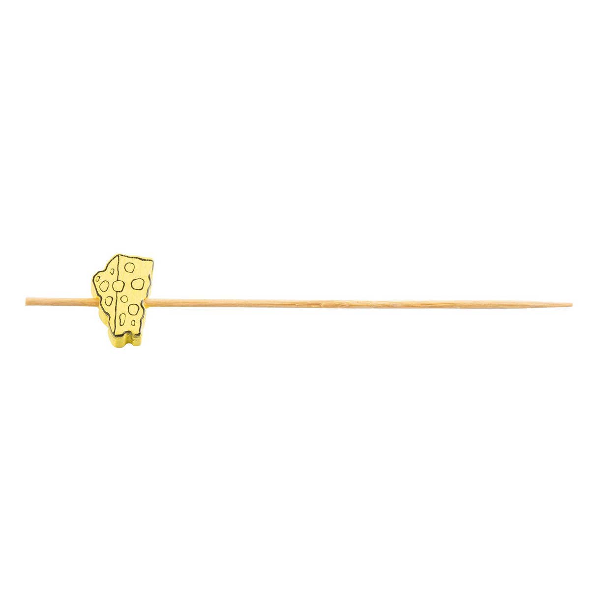 Decorative Picks, Cheese, 4.5" Bamboo, Pack of 100