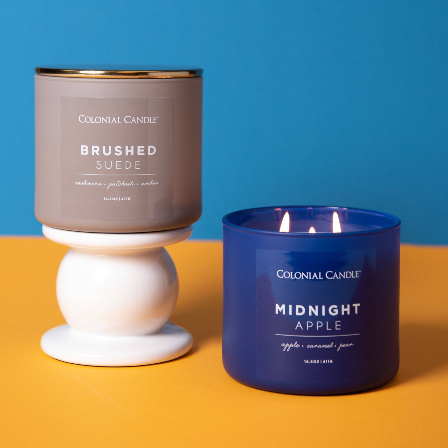 Brushed Suede Scented Jar Candle, Soy Blend Wax, 14.5oz