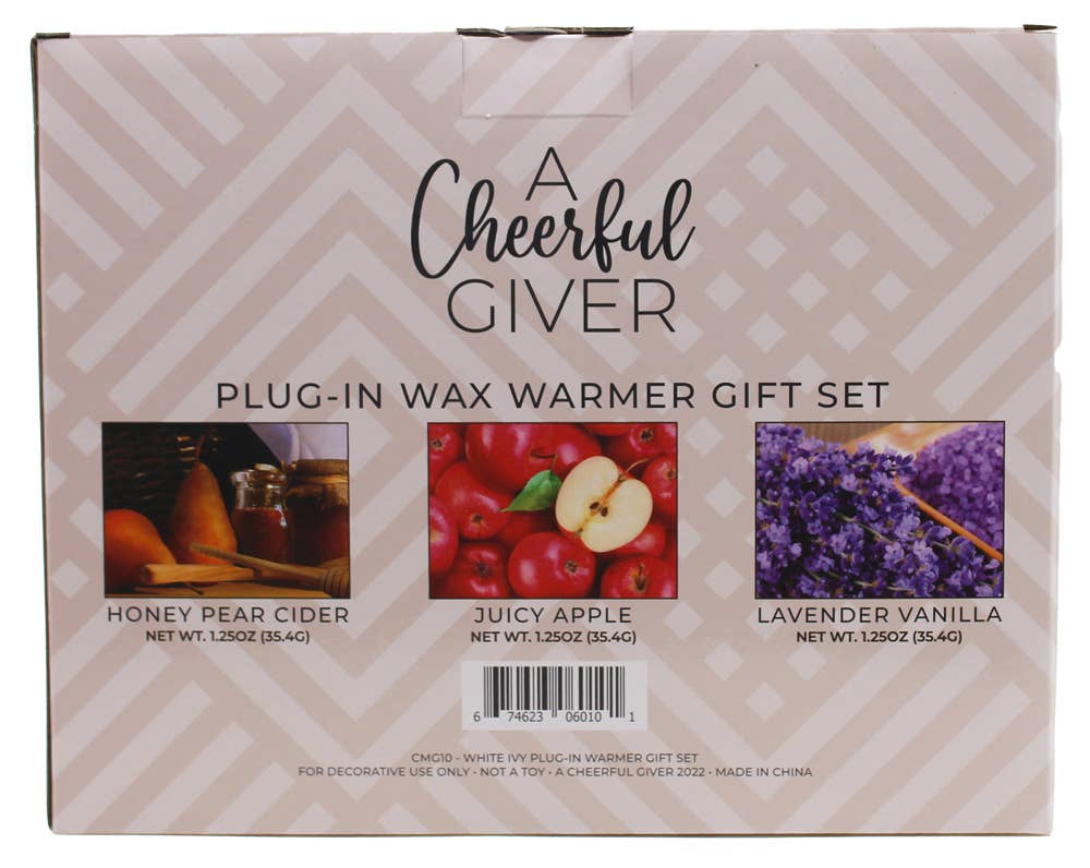 White Ivy Plug In Warmer Gift Set