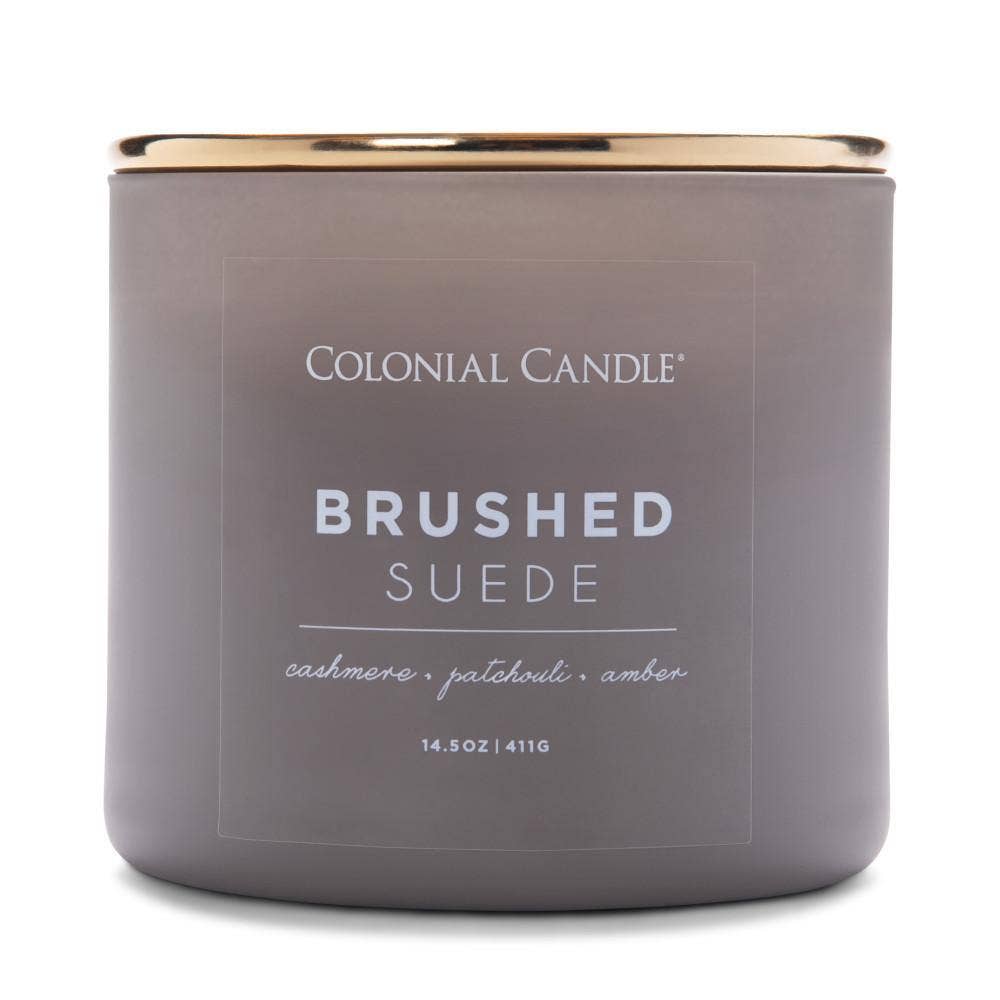 Brushed Suede Scented Jar Candle, Soy Blend Wax, 14.5oz