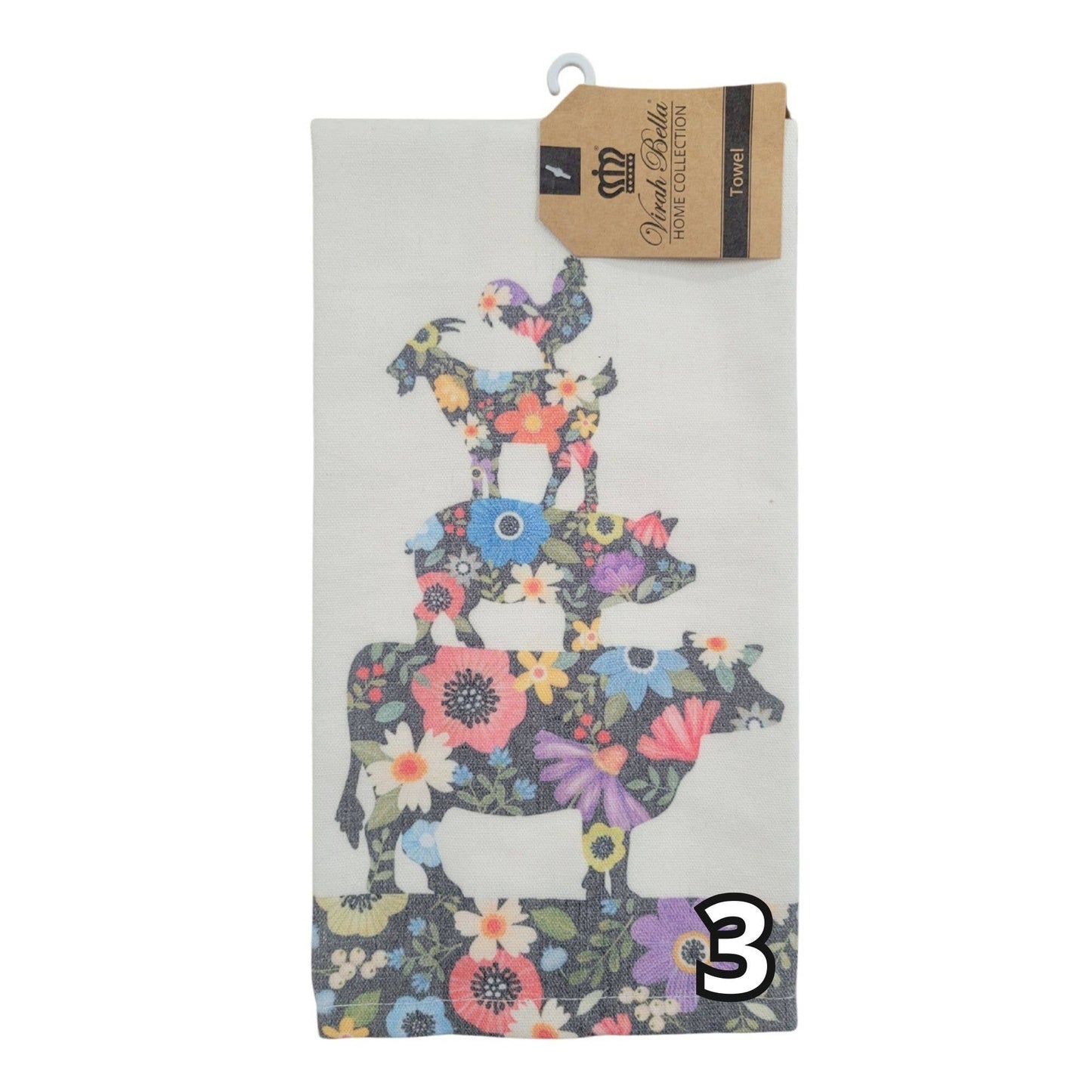 "Country Barn" Farm Animal-Themed Kitchen Towels
