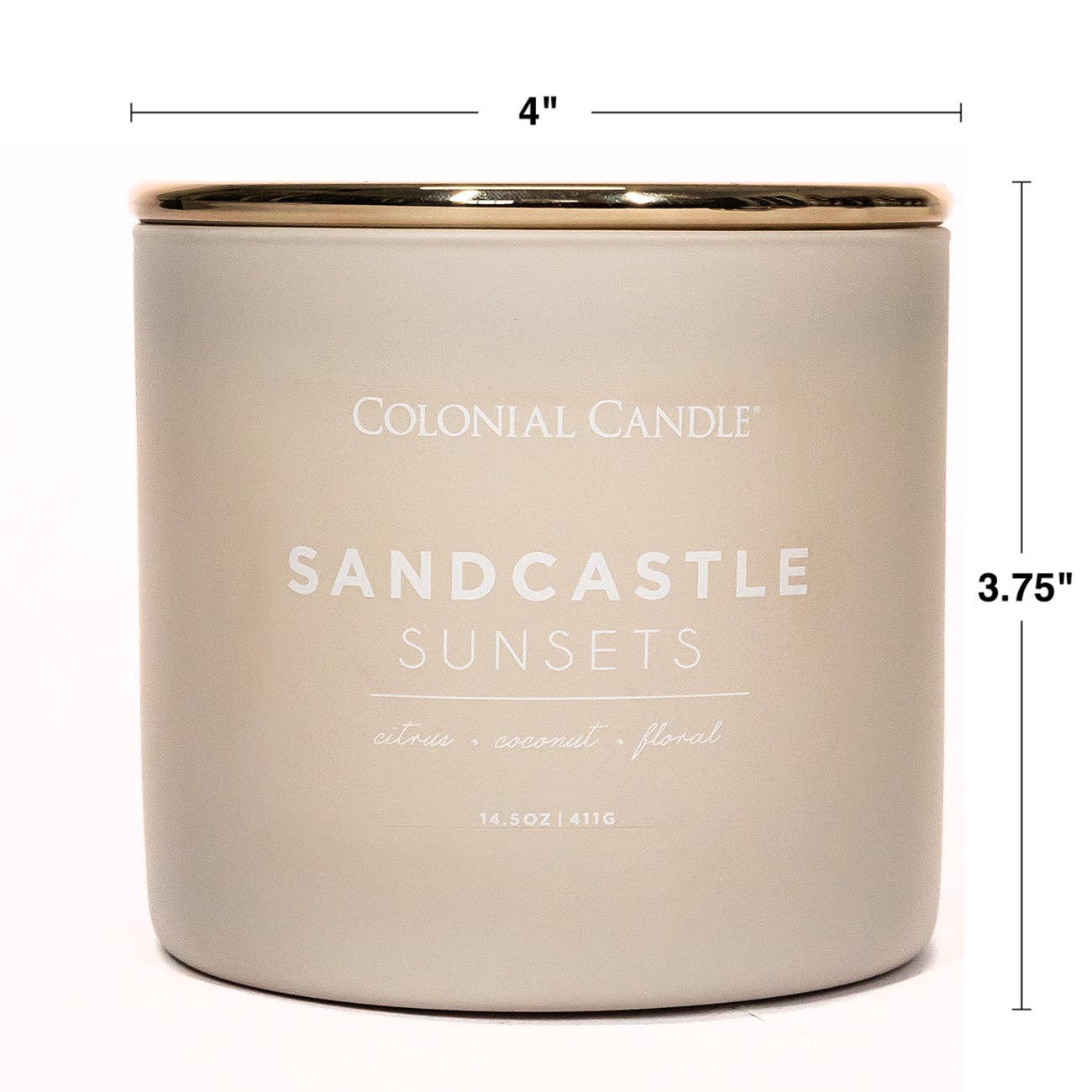 Sandcastle Sunsets Scented Jar Candle, Soy Blend Wax, 14.5oz