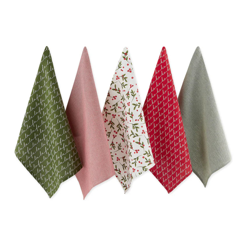 Under The Mistletoe Assorted Dishtowels