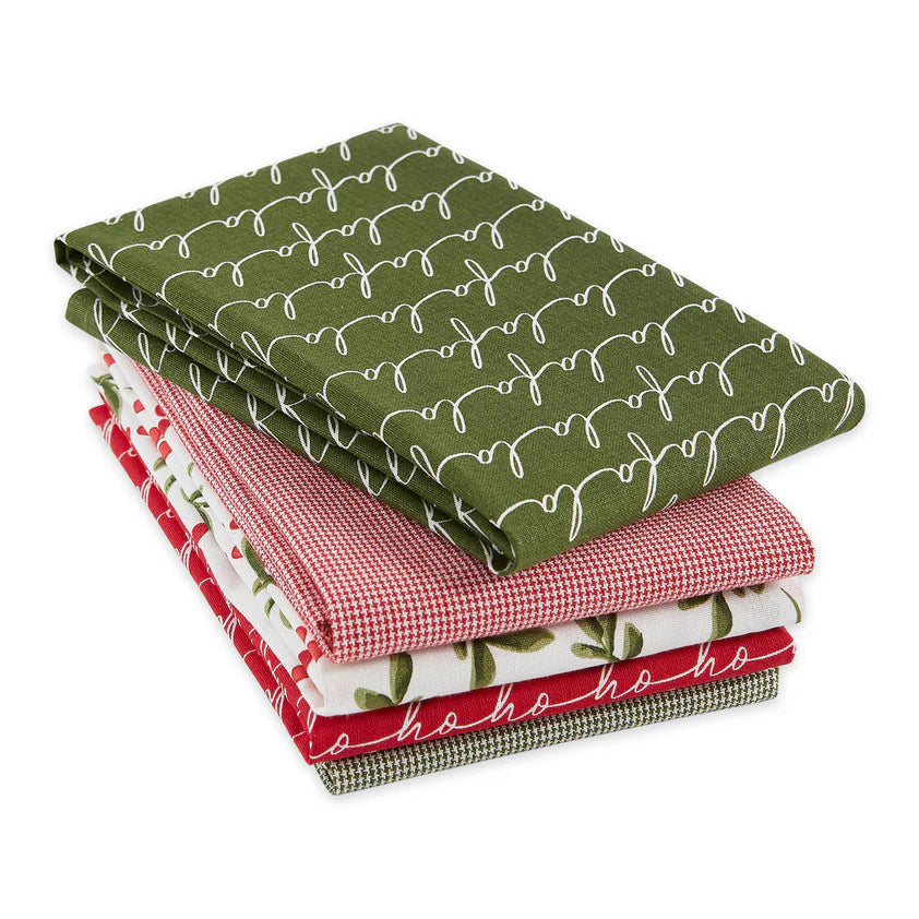 Under The Mistletoe Assorted Dishtowels