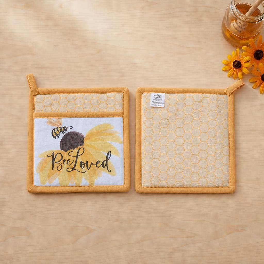 "Queen Bee" Honeybee-Themed Pocket Mitt