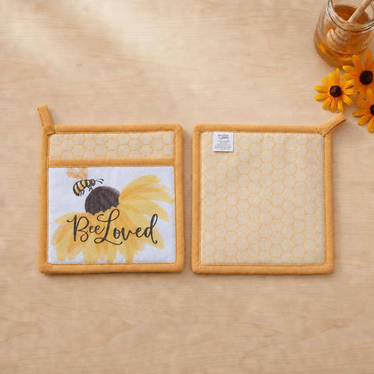 "Queen Bee" Honeybee-Themed Pocket Mitt