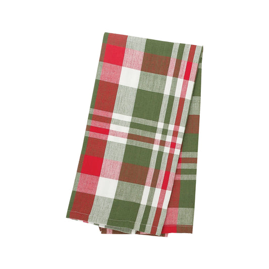 Christmas Owen Red & Green Plaid Kitchen Towel