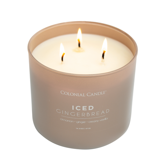 Iced Gingerbread Scented Jar Candle, Soy Blend Wax, 14.5oz