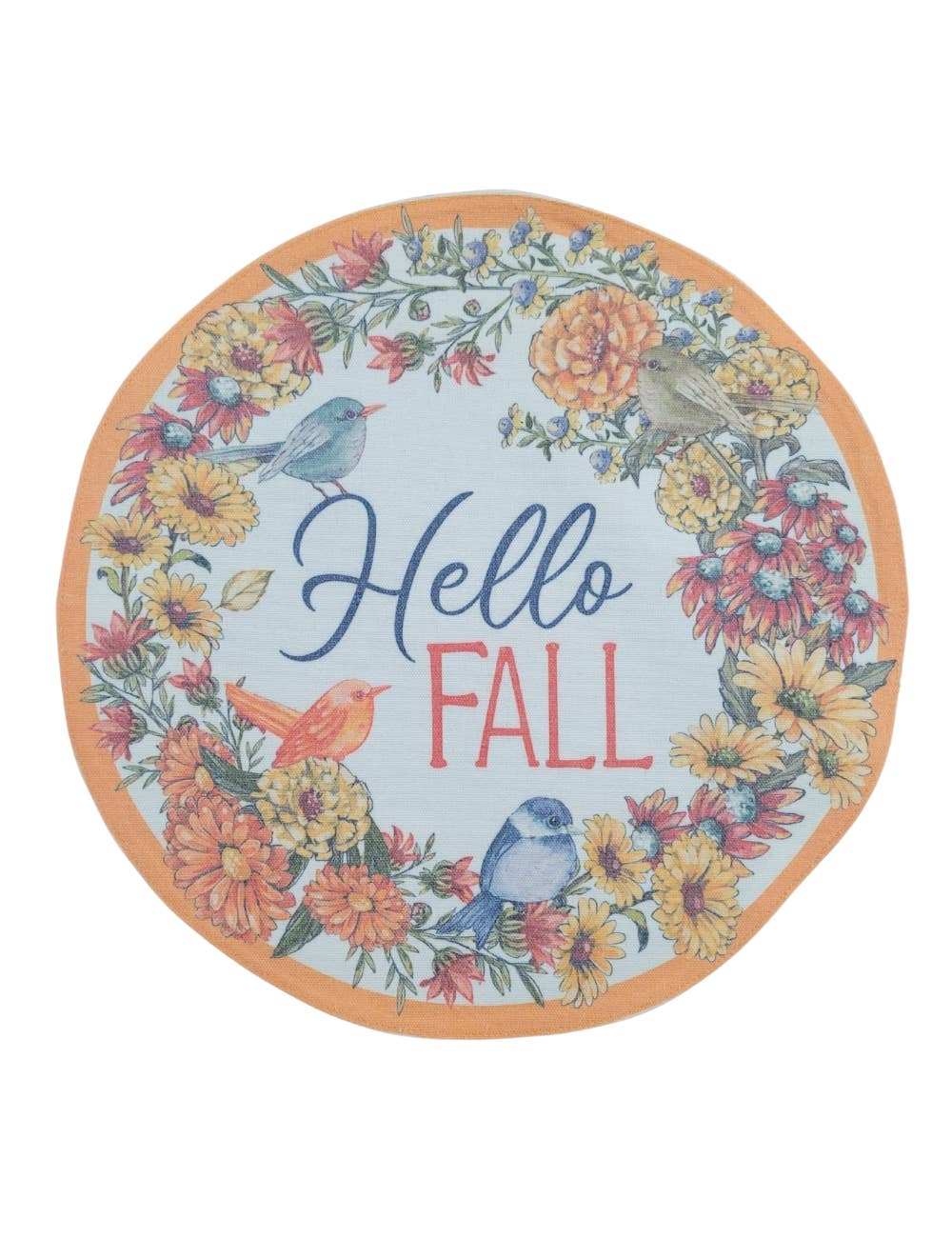 "Pumpkin Spice" Autumn-Themed 14" Round Placemat