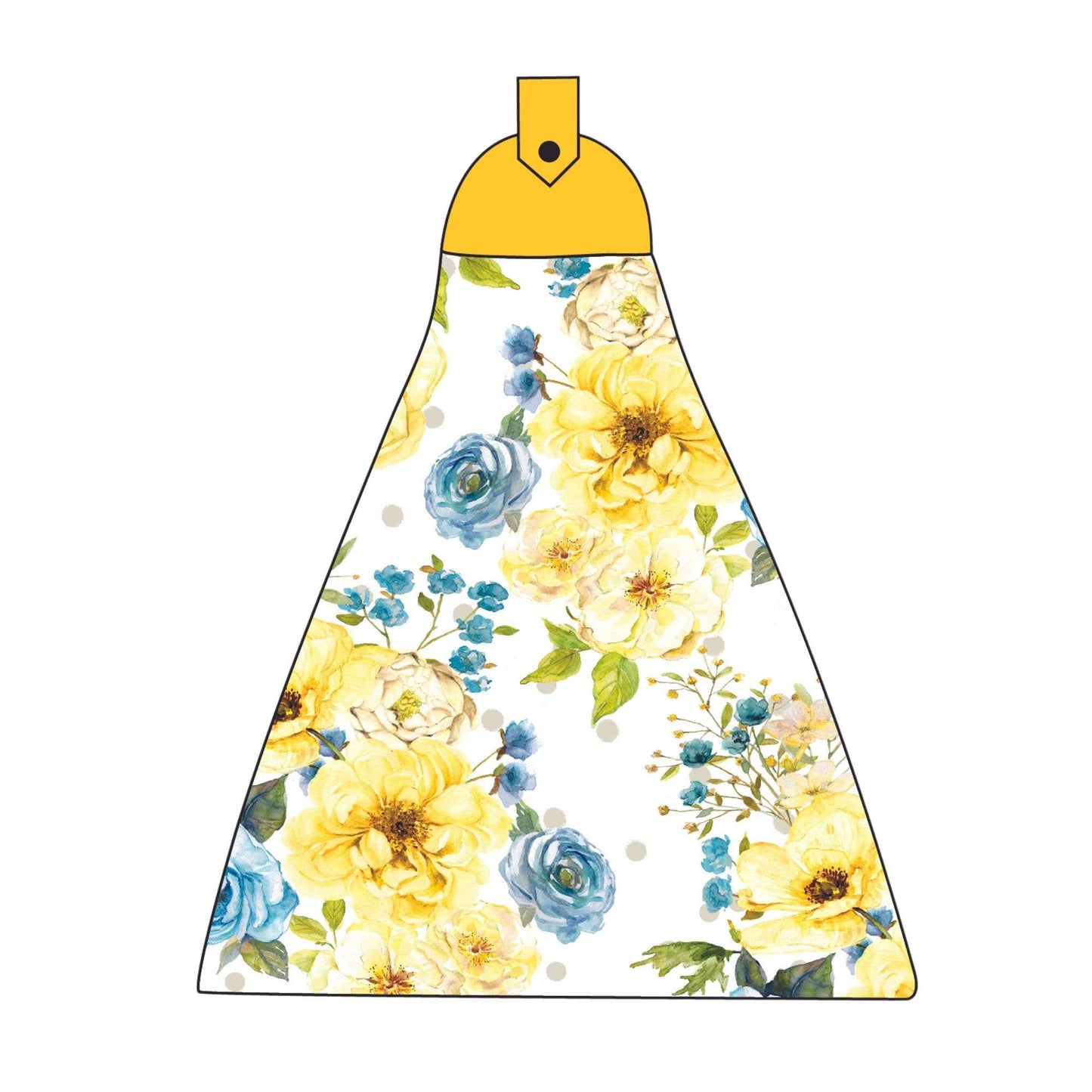 "Lemon Zest" Floral-Themed Decorative Hang Towel