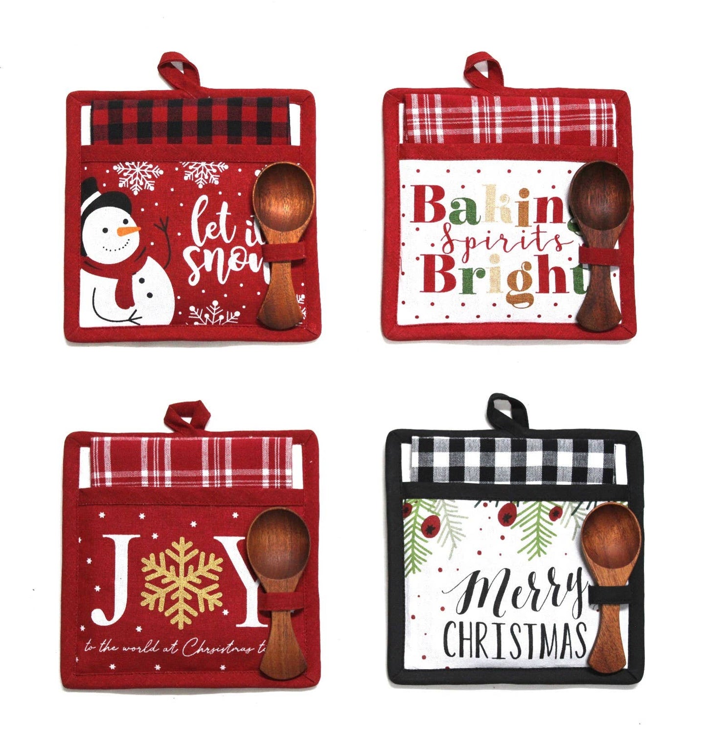 Holiday 3pk Teaspoon, PotHolder, Towel Set