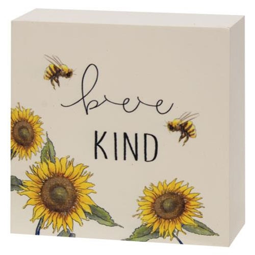 Bee Kind Sunflower Box Sign