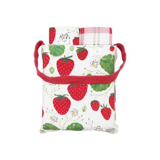 Strawberry Patch Kitchen Towel & Bag Gift Set