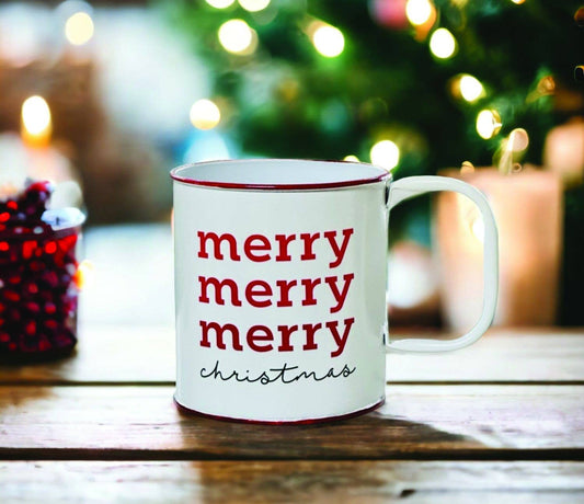 Merry Merry Merry Enamel Mug