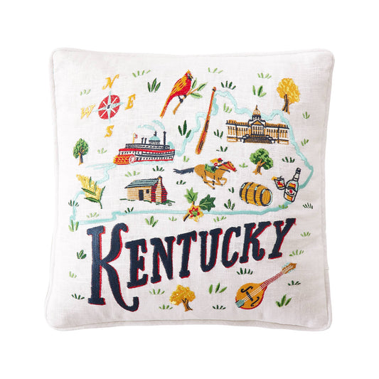Kentucky Embroidered Pillow - Angela Staehling