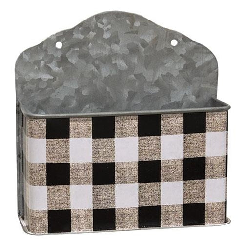 Black & White Buffalo Check Mail Bin