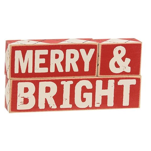 Plaid Merry and Bright Blocks