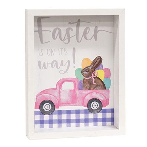 Easter is On It's Way Inset Box Sign