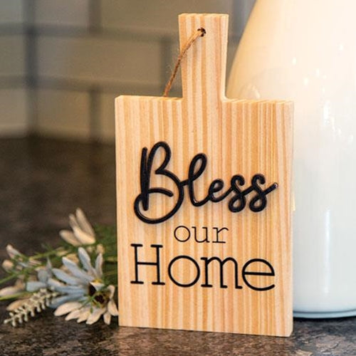 Bless Our Home Natural Cutting Board Ornament