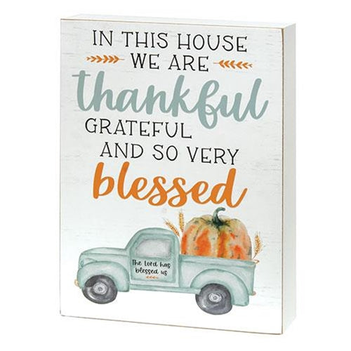 In This House We Are Thankful-12X9X1.5"