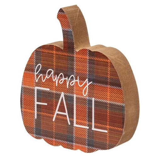 Fall Sweet Fall Plaid Pumpkin Chunky Sitter
