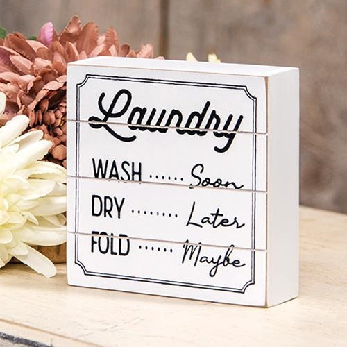 Wash Dry Fold Shiplap Box Sign