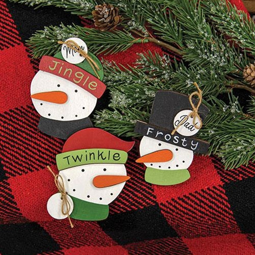 Twinkle, Jingle, Frosty Snowman Clip, 3 Asstd.