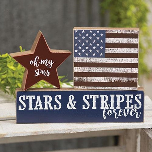 3/Set, Stars & Stripes Forever Blocks