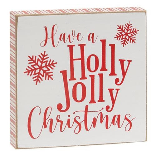 Holly Jolly Christmas Trees Square Block