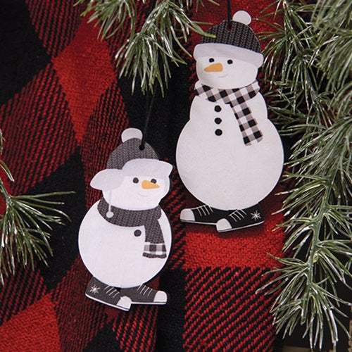 2/Set, Black & White Sneaker Snowman Ornaments
