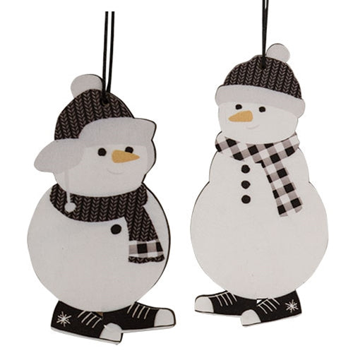 2/Set, Black & White Sneaker Snowman Ornaments