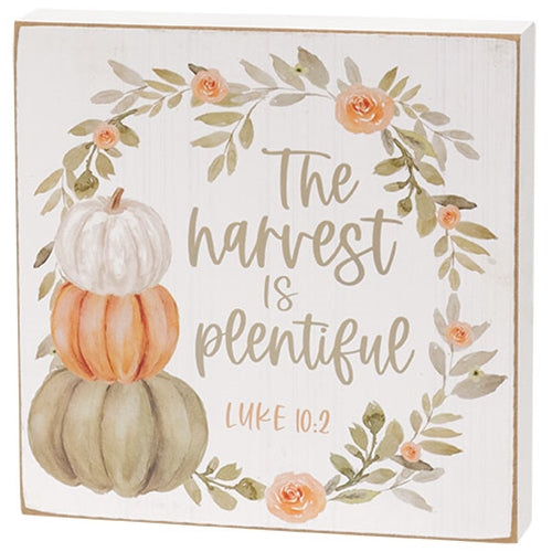 Plentiful Blessings Watercolor Box Sign