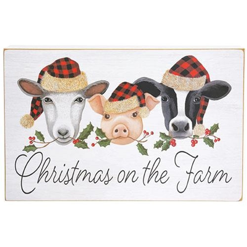 Christmas on the Farm Box Sign