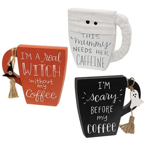 Wooden Halloween Mug Sitter