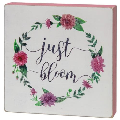 Just Bloom Box Sign, 2 Asst.